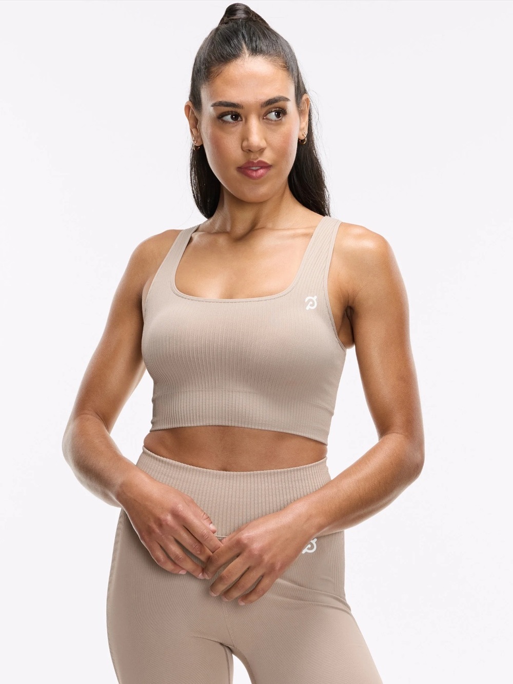 Peloton Seamless Square Neck Sports Bra Sand XL / XXL NWT